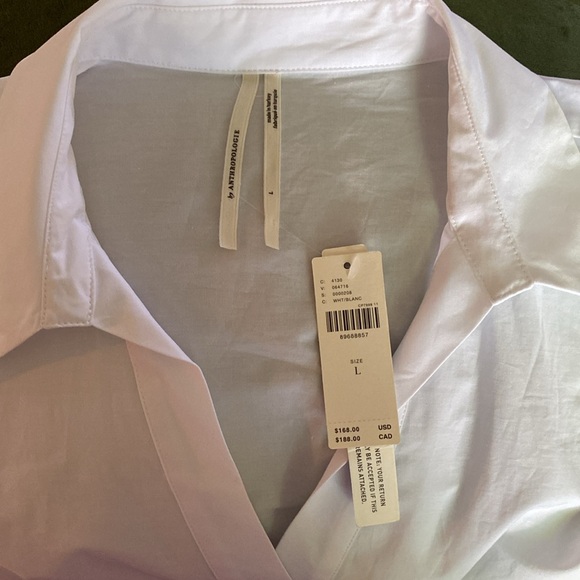 Anthropologie Sumerset Maxi Shirt Dress Edition in white, size large - Picture 4 of 9